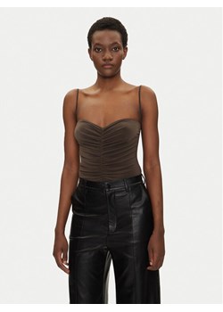 NORMA KAMALI Body KK424XPLH21823 Brązowy Regular Fit ze sklepu MODIVO w kategorii Bluzki damskie - zdjęcie 181113627