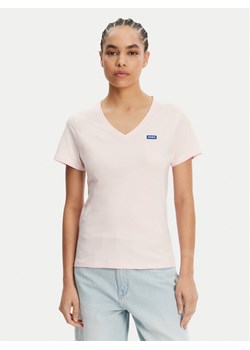 HUGO T-Shirt Classic 50513667 Różowy Slim Fit ze sklepu MODIVO w kategorii Bluzki damskie - zdjęcie 181113926