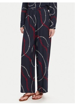 Tommy Hilfiger Spodnie materiałowe WW0WW44542 Granatowy Relaxed Fit - id: 0000304677045 - marki Tommy Hilfiger - 181113969 Tommy Hilfiger Spodnie materiałowe WW0WW44542 Granatowy Relaxed Fit ze sklepu MODIVO w kategorii Spodnie damskie - zdjęcie 181113969