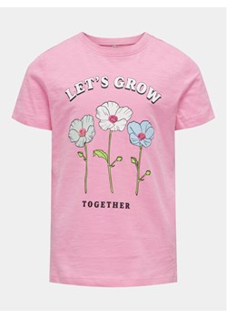 Kids ONLY T-Shirt Bone 15317846 Różowy Regular Fit ze sklepu MODIVO w kategorii Bluzki dziewczęce - zdjęcie 181114205
