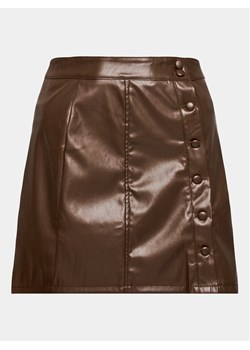 Brave Soul Spódnica z imitacji skóry LSKW-225LISABRO Brązowy Regular Fit ze sklepu MODIVO w kategorii Spódnice - zdjęcie 181114499