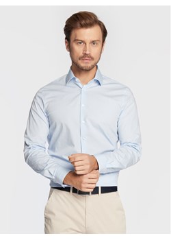 Calvin Klein Koszula K10K109509 Niebieski Slim Fit ze sklepu MODIVO w kategorii Koszule męskie - zdjęcie 181114548