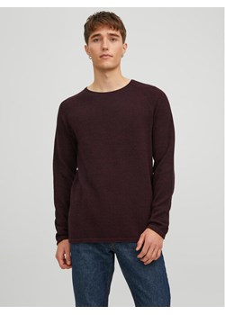 Jack&Jones Sweter 12157321 Bordowy Regular Fit ze sklepu MODIVO w kategorii Swetry męskie - zdjęcie 181114737