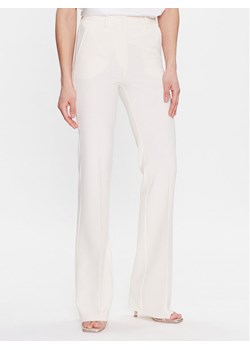 Marella Spodnie materiałowe Morena 2331312231 Écru Straight Fit ze sklepu MODIVO w kategorii Spodnie damskie - zdjęcie 181114905