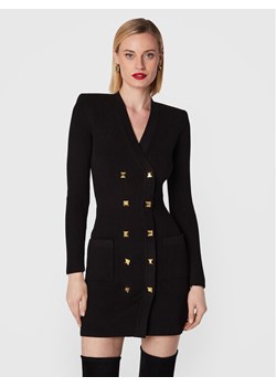 Elisabetta Franchi Sukienka dzianinowa AM-39S-26E2-V500 Czarny Slim Fit ze sklepu MODIVO w kategorii Sukienki - zdjęcie 181114937