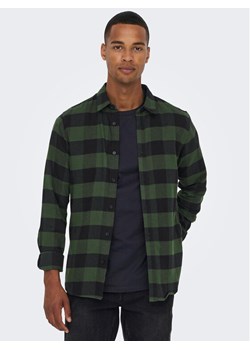 Only & Sons Koszula Gudmund 22007112 Zielony Slim Fit ze sklepu MODIVO w kategorii Koszule męskie - zdjęcie 181114948