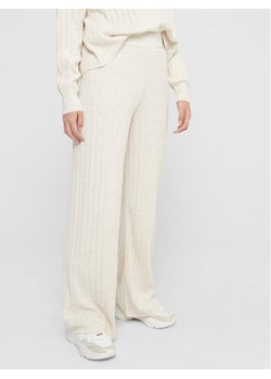 ONLY Spodnie dzianinowe 15242972 Écru Loose Fit ze sklepu MODIVO w kategorii Spodnie damskie - zdjęcie 181114996