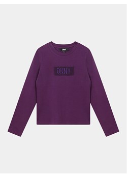 DKNY Bluzka D35T25 S Fioletowy Regular Fit ze sklepu MODIVO w kategorii Bluzki dziewczęce - zdjęcie 181115338