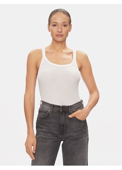Tommy Hilfiger Top UW0UW05200 Biały Slim Fit ze sklepu MODIVO w kategorii Bluzki damskie - zdjęcie 181115557