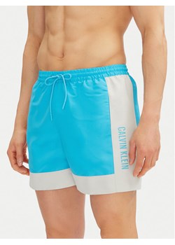 Calvin Klein Swimwear Szorty kąpielowe KM0KM01095 Niebieski Regular Fit ze sklepu MODIVO w kategorii Kąpielówki - zdjęcie 181115708
