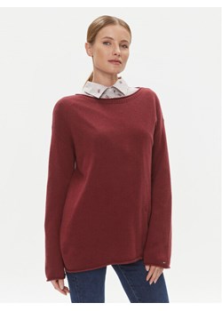 Tommy Hilfiger Sweter WW0WW39890 Czerwony Relaxed Fit ze sklepu MODIVO w kategorii Swetry damskie - zdjęcie 181115758