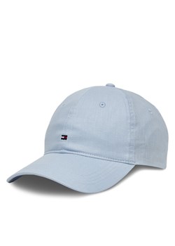 Tommy Hilfiger Czapka z daszkiem Essential Flag Linen Cap AW0AW17130 Błękitny ze sklepu MODIVO w kategorii Czapki z daszkiem damskie - zdjęcie 181116257