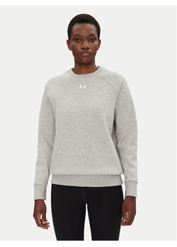 Under Armour Bluza Rival Fleece Crew 1379508 Szary Loose Fit ze sklepu MODIVO w kategorii Bluzy damskie - zdjęcie 181116379