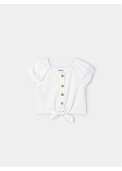 Mayoral Bluzka 3086 Écru Slim Fit ze sklepu MODIVO w kategorii Bluzki dziewczęce - zdjęcie 181116516