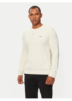 Aeronautica Militare Sweter 242MA1484L417 Biały Regular Fit ze sklepu MODIVO w kategorii Swetry męskie - zdjęcie 181116618