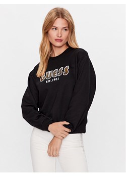 Guess Bluza W3YQ13 K8802 Czarny Relaxed Fit ze sklepu MODIVO w kategorii Bluzy damskie - zdjęcie 181116737