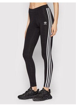 adidas Legginsy adicolor Classics 3-Stripes HD2350 Czarny Tight Fit ze sklepu MODIVO w kategorii Spodnie damskie - zdjęcie 181117375