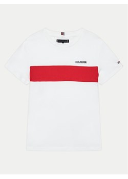 Tommy Hilfiger T-Shirt Colorblock Embroidery KB0KB09142 Biały Regular Fit ze sklepu MODIVO w kategorii T-shirty chłopięce - zdjęcie 181117806