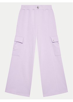 United Colors Of Benetton Spodnie dresowe 33NVCF05D Fioletowy Wide Leg ze sklepu MODIVO w kategorii Spodnie dziewczęce - zdjęcie 181117998