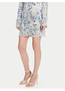 Guess Spódnica mini W5GD1T WHAD2 Niebieski Regular Fit ze sklepu MODIVO w kategorii Spódnice - zdjęcie 181118086