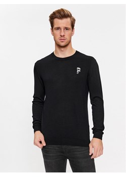 KARL LAGERFELD Sweter 655013 534399 Czarny Regular Fit ze sklepu MODIVO w kategorii Swetry męskie - zdjęcie 181118189