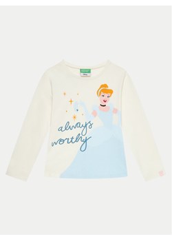United Colors Of Benetton Bluzka 3ATNG10H8 Écru Regular Fit ze sklepu MODIVO w kategorii T-shirty chłopięce - zdjęcie 181118275