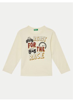United Colors Of Benetton Bluzka 3ATNG10G7 Beżowy Regular Fit ze sklepu MODIVO w kategorii Bluzki dziewczęce - zdjęcie 181118427