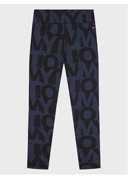 Tommy Hilfiger Legginsy KG0KG07123 M Granatowy Slim Fit ze sklepu MODIVO w kategorii Spodnie dziewczęce - zdjęcie 181118558