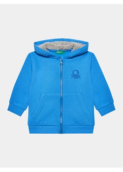United Colors Of Benetton Bluza 3EB5G502F Niebieski Regular Fit ze sklepu MODIVO w kategorii Bluzy i swetry - zdjęcie 181118745