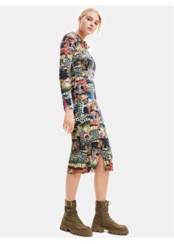 Desigual Sukienka codzienna 23WWVF15 Kolorowy Slim Fit ze sklepu MODIVO w kategorii Sukienki - zdjęcie 181118776