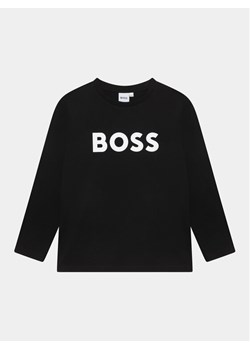 Boss Bluzka J25P25 D Czarny Regular Fit ze sklepu MODIVO w kategorii T-shirty chłopięce - zdjęcie 181119059