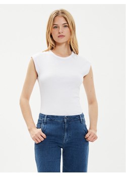Brave Soul T-Shirt LTS-149LILYWH Biały Straight Fit ze sklepu MODIVO w kategorii Bluzki damskie - zdjęcie 181119159