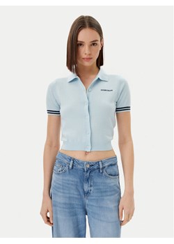 Guess Jeans Kardigan W5GR03 Z3HO2 Błękitny Regular Fit ze sklepu MODIVO w kategorii Swetry damskie - zdjęcie 181119278