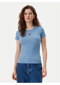Tommy Jeans T-Shirt Badge DW0DW17881 Niebieski Slim Fit ze sklepu MODIVO w kategorii Bluzki damskie - zdjęcie 181119368