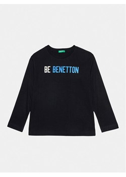 United Colors Of Benetton Bluzka 3ATNC10EL Czarny Regular Fit ze sklepu MODIVO w kategorii T-shirty chłopięce - zdjęcie 181119478