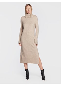 ONLY Sukienka dzianinowa Brandie 15214595 Beżowy Regular Fit ze sklepu MODIVO w kategorii Sukienki - zdjęcie 181119518