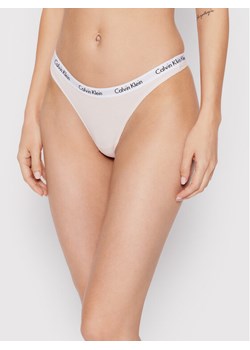 Calvin Klein Underwear Stringi 0000D1617A Różowy ze sklepu MODIVO w kategorii Majtki damskie - zdjęcie 181119527
