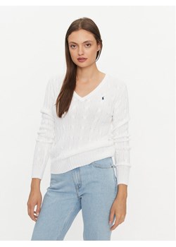 Polo Ralph Lauren Sweter 211891641001 Biały Regular Fit ze sklepu MODIVO w kategorii Swetry damskie - zdjęcie 181119617