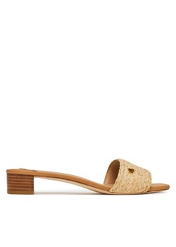 LAUREN RALPH LAUREN Klapki Fay Braided 802966850001 Beżowy ze sklepu MODIVO w kategorii Klapki damskie - zdjęcie 181119675