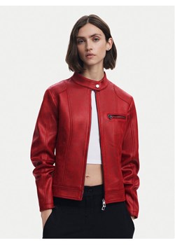 Desigual Kurtka skórzana 25SWEW46 Czerwony Regular Fit ze sklepu MODIVO w kategorii Kurtki damskie - zdjęcie 181119876
