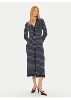 Tommy Hilfiger Sukienka dzianinowa WW0WW43083 Granatowy Regular Fit ze sklepu MODIVO w kategorii Sukienki - zdjęcie 181120409