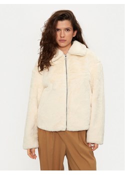 United Colors Of Benetton Futro 2FBDDN06V Écru Regular Fit ze sklepu MODIVO w kategorii Futra damskie - zdjęcie 181120887