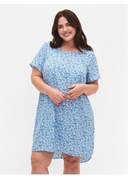 Zizzi Sukienka letnia CA02310P Niebieski Loose Fit ze sklepu MODIVO w kategorii Sukienki - zdjęcie 181120955