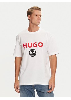 HUGO T-Shirt 50537986 Biały Regular Fit ze sklepu MODIVO w kategorii T-shirty męskie - zdjęcie 181121287
