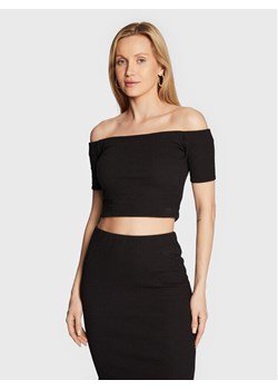 Guess Bluzka France W2YP11 KB7E2 Czarny Slim Fit ze sklepu MODIVO w kategorii Bluzki damskie - zdjęcie 181121566