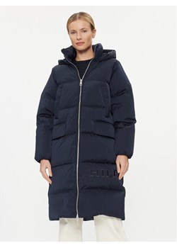 Tommy Hilfiger Kurtka puchowa Sateen WW0WW40834 Granatowy Regular Fit ze sklepu MODIVO w kategorii Kurtki damskie - zdjęcie 181121869