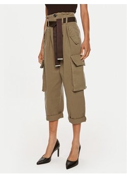 Pinko Spodnie cargo Ronfare 101840 A21C Khaki Regular Fit ze sklepu MODIVO w kategorii Spodnie damskie - zdjęcie 181121939