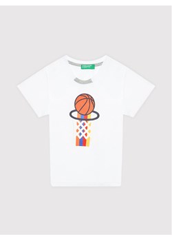 United Colors Of Benetton T-Shirt 3096C154U Biały Regular Fit ze sklepu MODIVO w kategorii Koszulki niemowlęce - zdjęcie 181122108
