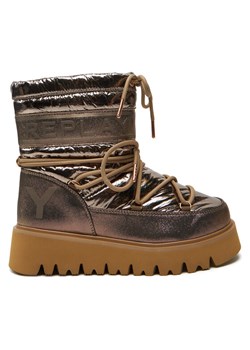 REPLAY Śniegowce Shiny-Effect Harper United Lace-Up GWF4R.000.C0002T Złoty ze sklepu MODIVO w kategorii Śniegowce damskie - zdjęcie 181122139