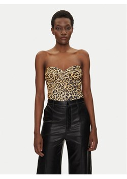 NORMA KAMALI Body Mio KK324XPL300656 Brązowy Slim Fit ze sklepu MODIVO w kategorii Bluzki damskie - zdjęcie 181122205
